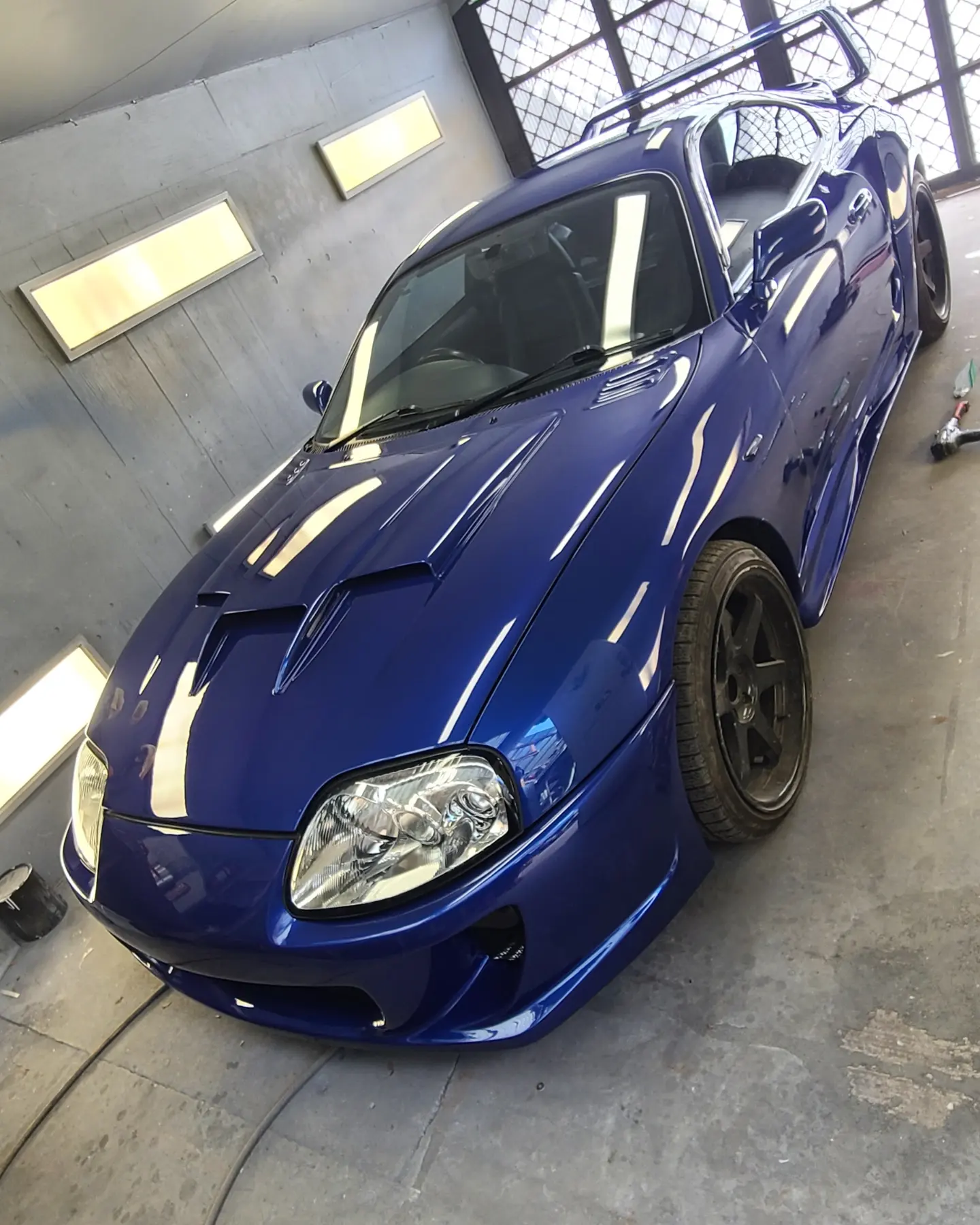 Blue JDM Supra — Restoration work on a Japanese performance icon.