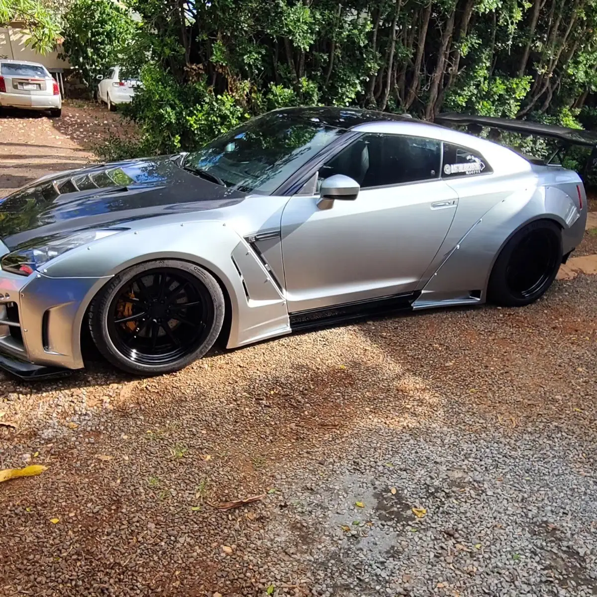 Wide-body GT-R — Paint and finish details on a wide-body Nissan GT-R.